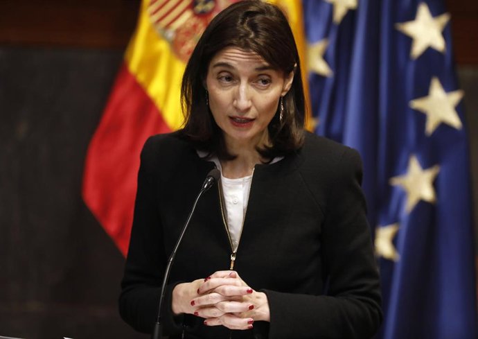 La ministra de Justicia, Pilar Llop, interviene en el acto de entrega de los XVI Premios del Observatorio contra la Violencia Doméstica y de Género, en la Sede del Consejo General del Poder Judicial, Madrid (España).