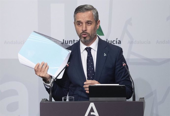 El consejero andaluz de Hacienda y Financiación Europea, Juan Bravo, en una foto de archivo.