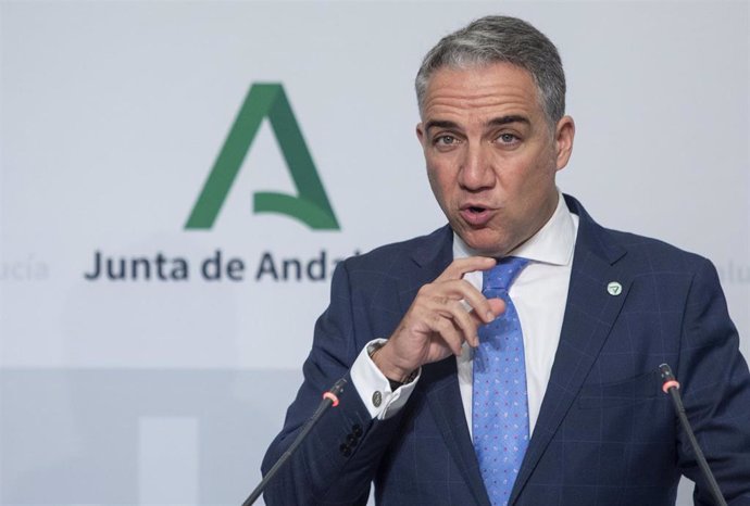 El consejero de Presidencia, Administración Pública e Interior, y portavoz del Gobierno andaluz, Elías Bendodo, en una imagen de archivo 