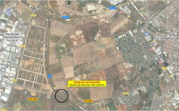 Cortes nocturnos en la A-4 en ambos sentidos en la zona de Dos Hermanas, en Sevilla.