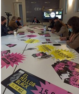 El presidente de Confecomerç CV, Rafael Torres, durante la presentación de la campaña del pequeño comercio 'El Mejor Black, el de Aquí'.