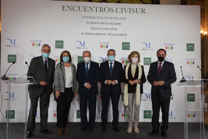 Encuentros Civisur celebrado en Sevilla con el presidente de la Diputación de Málaga, Francisco Salado.