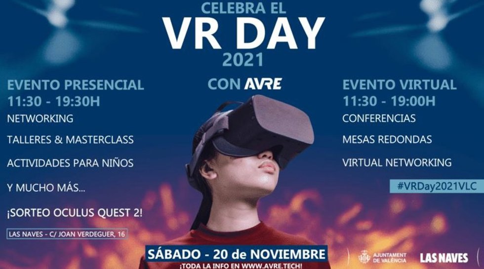 Cartel del Día de la Realidad Virtual en Las Naves