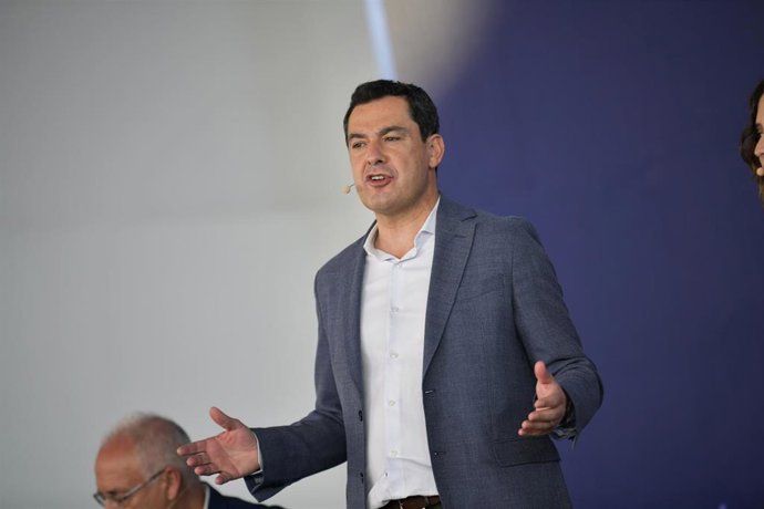 El presidente del PP Andaluz y de la Junta de Andalucía, Juanma Moreno