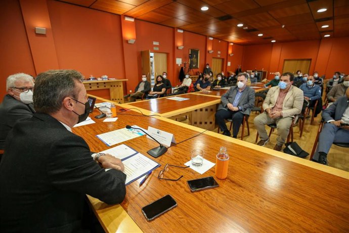 El consejero de Medio Ambiente, Guillermo Blanco, en una jornada sobre especies exóticas invasoras organizada por su departamento junto a la UC