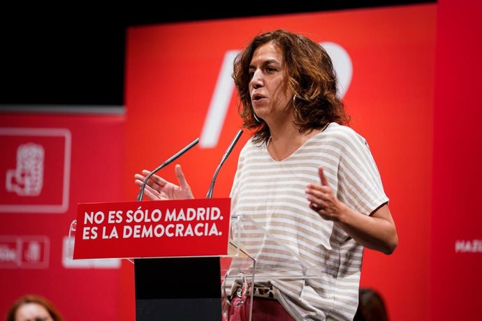 Archivo - Irene Lozano durante un mitin del PSOE en Parla para las elecciones en la Comunidad de Madrid