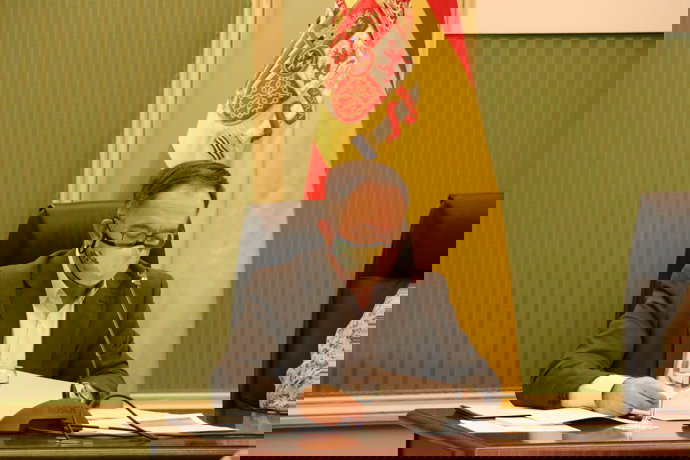 El conseller de Movilidad y Vivienda, Josep Marí, durante su comparecencia.