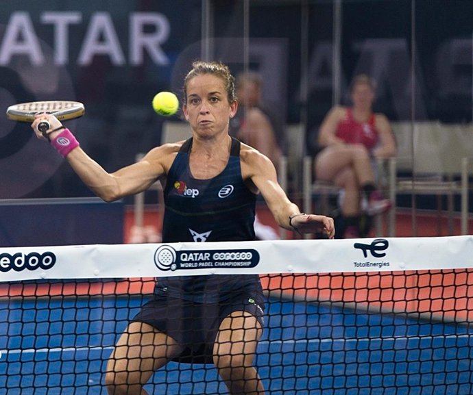 La jugadora española Marta Ortega durante el Mundial de Pádel de Doha