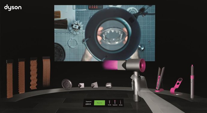 Demo de la tienda de realidad virtual de Dyson.