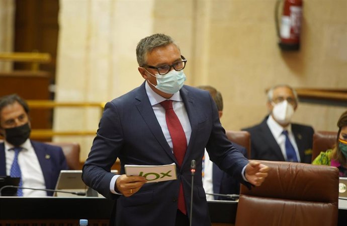 Archivo - El portavoz del grupo parlamentario Vox, Manuel Gavira, en una imagen de archivo. 