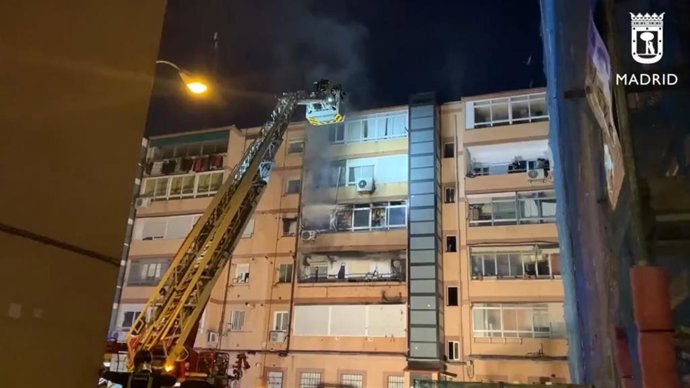 Incendio en una vivienda de Usera.