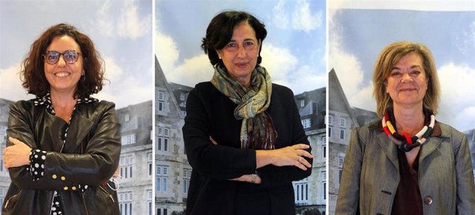 Las tres nuevas vicerrectoras de la UIMP, de izda a dcha: Matilde Carlón Ruiz, Margarita Alfaro Amieiro y Mónica Álvarez de Buergo