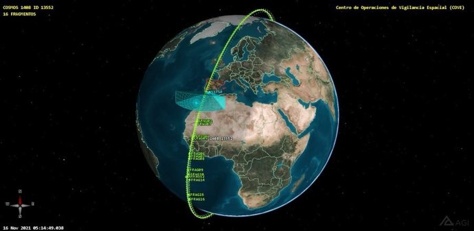 Seguimiento de los restos del satélite ruso Cosmos-1408