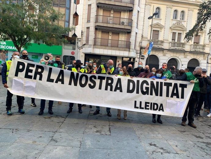 Protesta dels funcionaris de la presó de Lleida aquest divendres