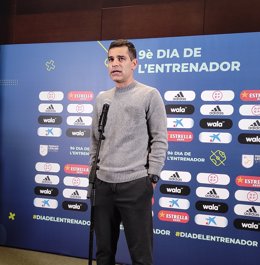 El exjugador y ahora entrenador Rafa Márquez en un acto en Barcelona de la FCF