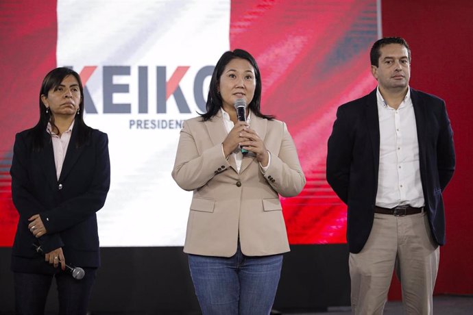 Archivo - La excandidata presidencial peruana Keiko Fujimori