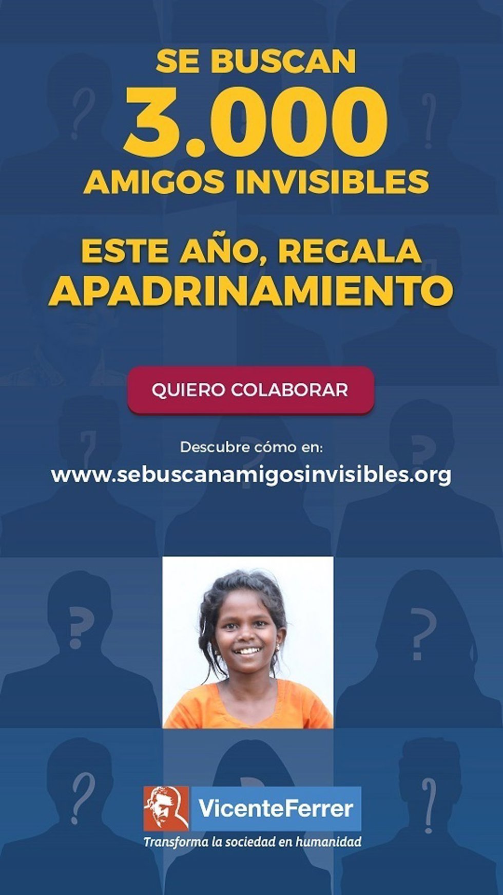 Campaña de la Fundación Vicente Ferrer para apadrinar niños en la India