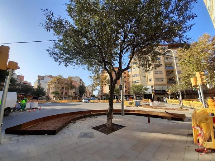 Obras del anillo verde de la plaza Guillem Moragues de Pere Garau.