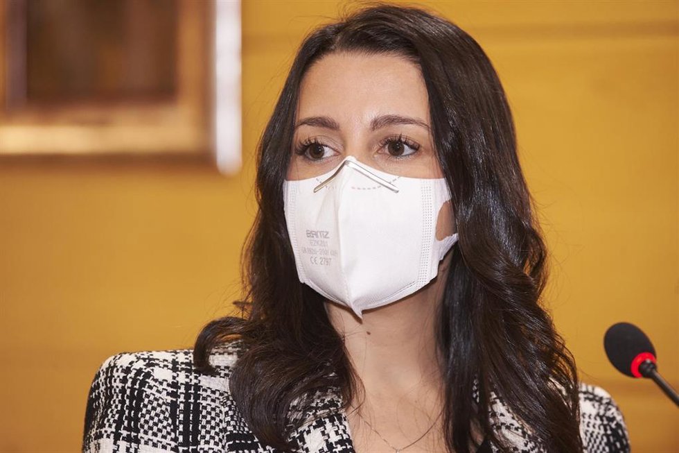 La presidenta de Ciudadanos (Cs), Inés Arrimadas, en su visita a Cantabria