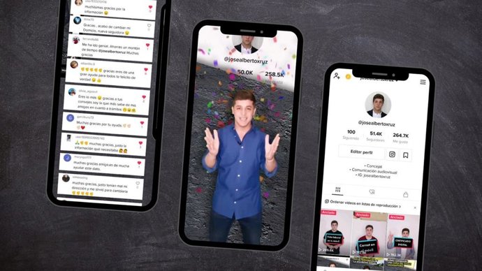 José Alberto Cruz y su canal de 'TikTok'.