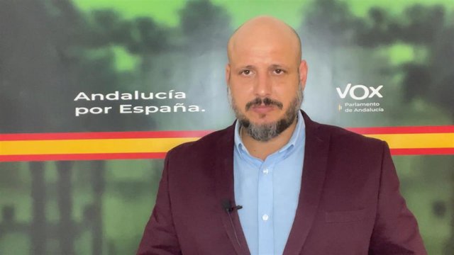 El portavoz adjunto del Grupo Vox en el Parlamento de Andalucía, Rodrigo Alonso.