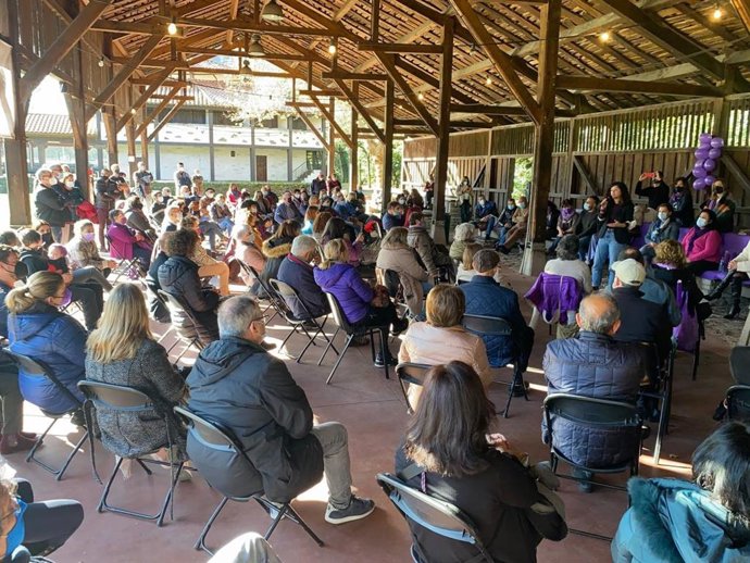 Acto de la candidatura de Sofía Castañón a la secretaría general de Podemos Asturies en el Museo del Pueblo de Gijón.