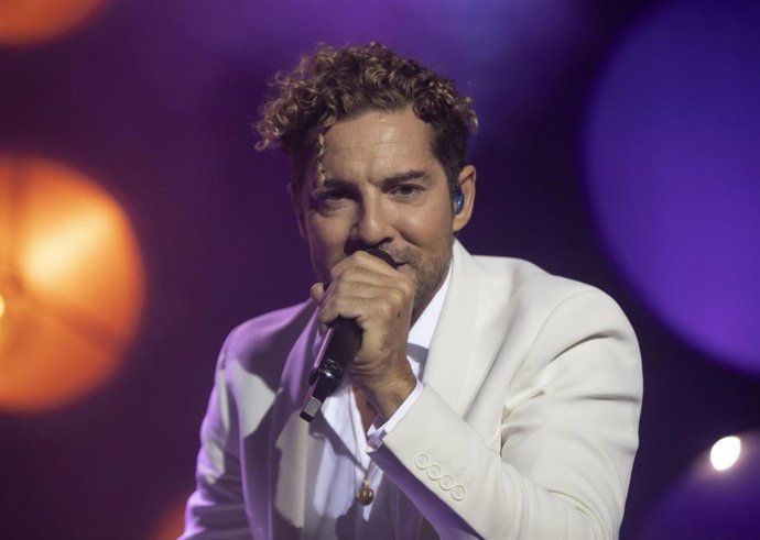 Archivo - David Bisbal durante el concierto trasladado al Estadio Olímpico de la Cartuja, debido a la última normativa publicada por las autoridades competentes con respecto a los aforos en evento. A 09 de septiembre de 2021, en Sevilla (Andalucía, Espa