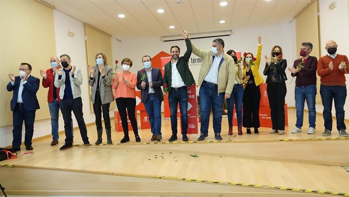 Daniel Pérez en el cierre de campaña a las primarias del PSOE de Málaga