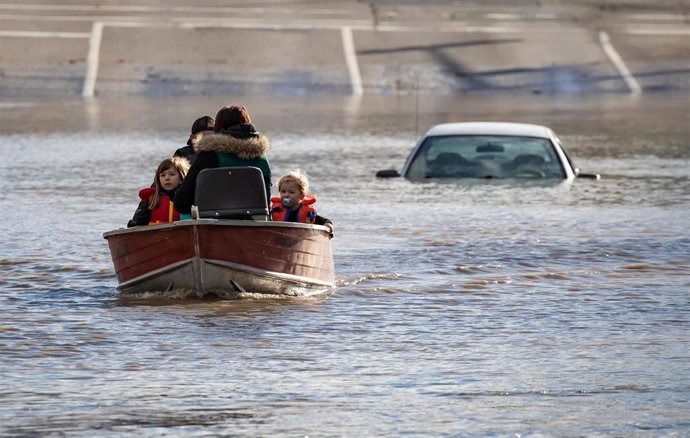 Inundaciones a causa de las fuertes lluvias en la provincia de Columbia Británica, en el oeste de Canadá