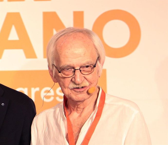 El filósofo Antonio Escohotado en la escuela de verano de Ciudadanos, el 11 de agosto de 2019