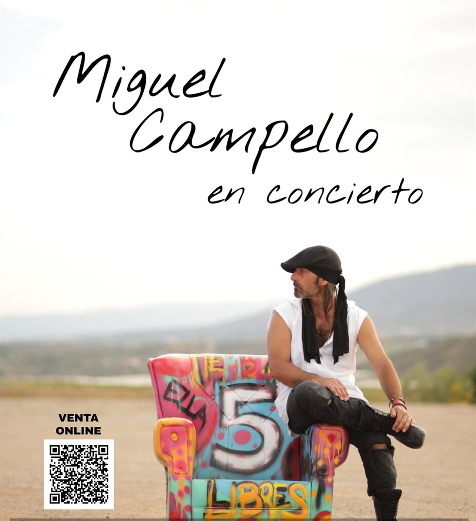 Cartel del concierto del artista Miguel Campello.