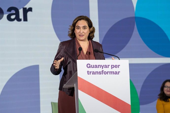 L'alcaldessa de Barcelona, Ada Colau, en la clausura de la III Assemblea Nacional dels comuns