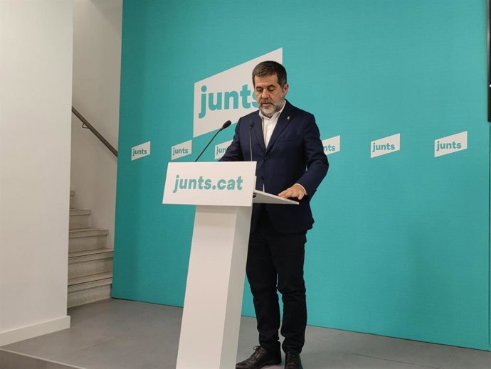 El secretario general de Junts, Jordi Snchez,  en rueda de prensa