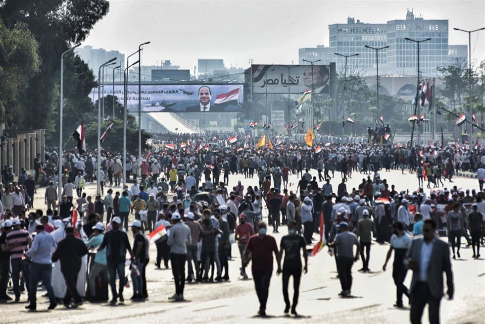 Archivo - Manifestación en la capital de Egipto, El Cairo