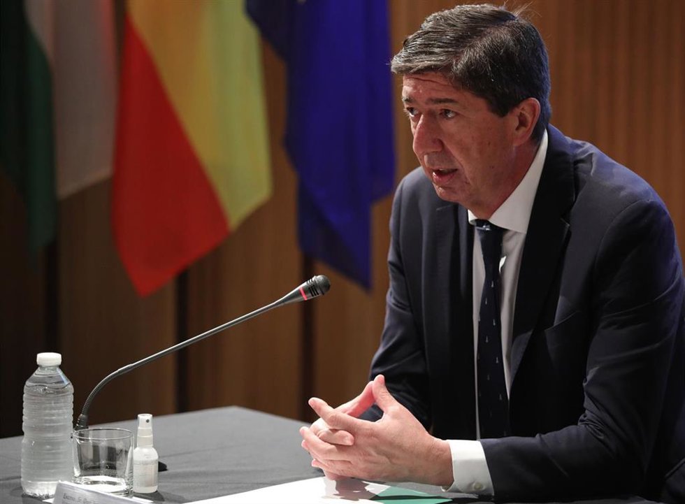 El vicepresidente de la Junta de Andalucía y coordinador autonómico de Ciudadanos, Juan Marín, este lunes