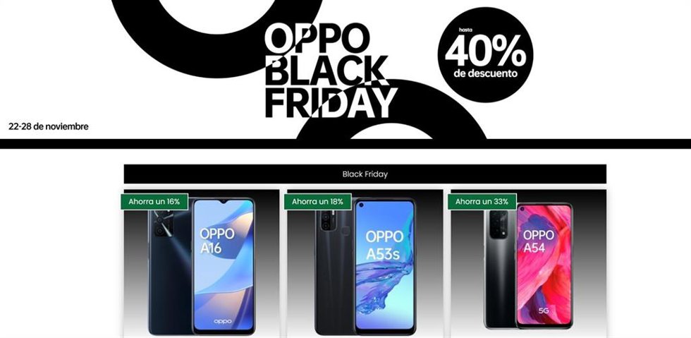 Semana de Black Friday en Oppo