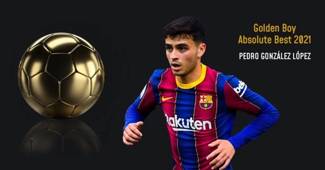 El jugador del FC Barcelona Pedri guanya el premi Golden Boy 2021 