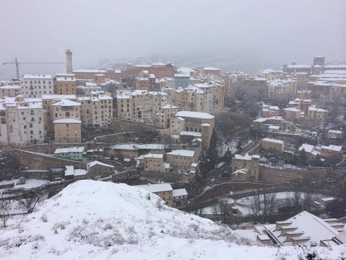 Archivo - Nieve en Cuenca, frío, temporal