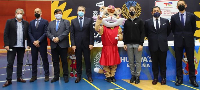 José Manuel Franco presidió la presentación del Mundial de Bádminton de Huelva 2021.