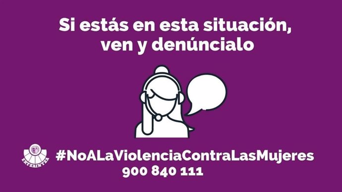 Cartel 'No a la violencia  contra las mujeres'