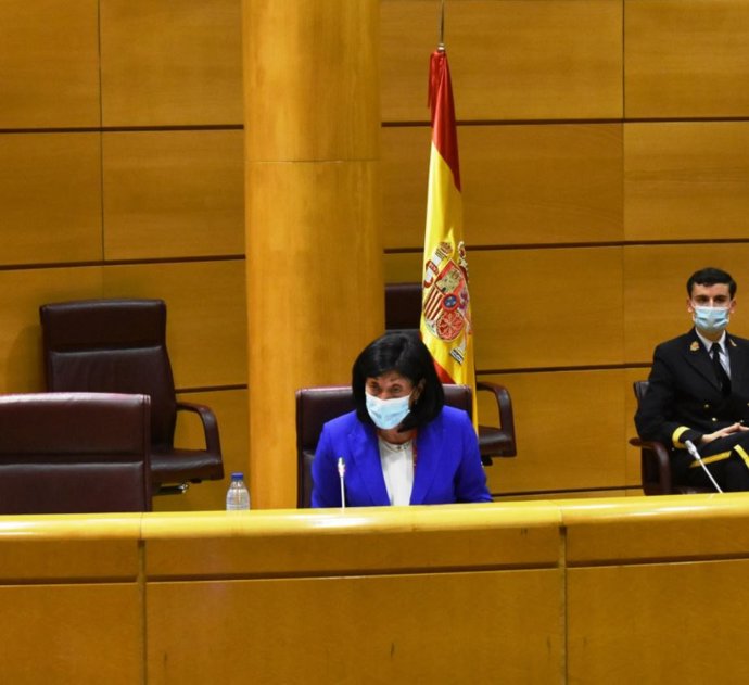 Archivo - La secretaria de Estado de Defensa, Esperanza Casteleiro, durante la Comisión de Defensa celebrada en el Senado