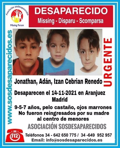 Policía busca a los tres niños que su madre se llevó de un centro de menores  de Aranjuez