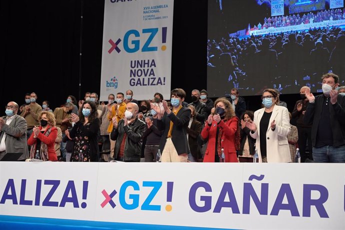 La portavoz nacional del BNG, Ana Pontón, en la XVII Asamblea Nacional del BNG, en el Coliseum de A Coruña, a 6 de noviembre de 2021, en A Coruña, Galicia, (España). 