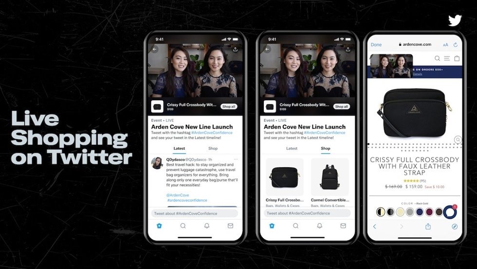 Captura del Live Shopping de Twitter