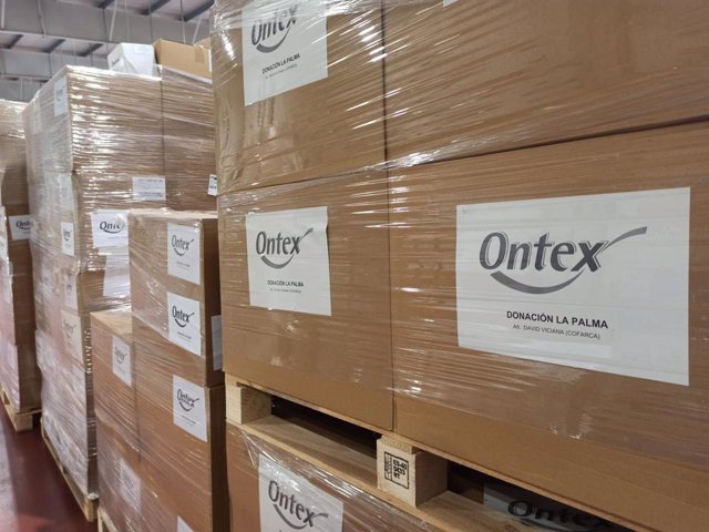 Ontex dona 18.000 productos de higiene a los afectados del volcán.