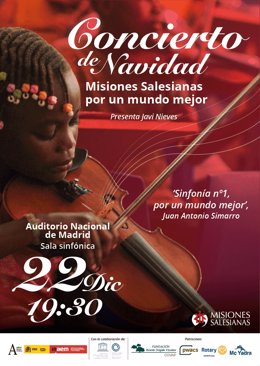 Cartel del concierto de Navidad de Misiones Salesianas
