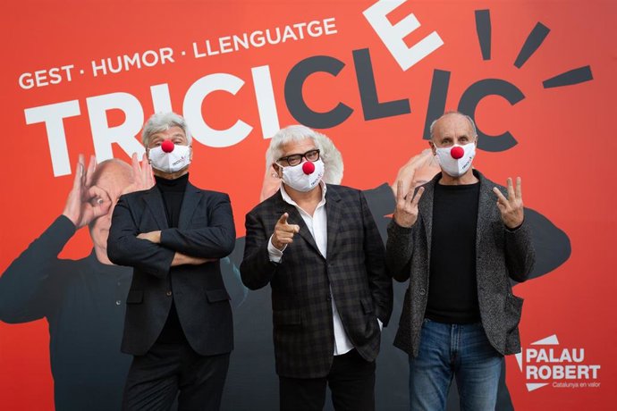 Archivo - Exposición "Tricicle Clic, gesto, humor, lenguaje", a 3 de mayo de 2021, en el Palau Robert de Barcelona