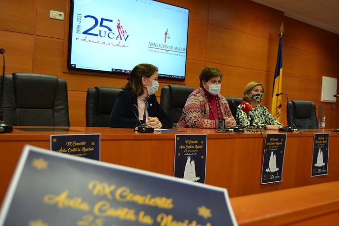 Presentación del concierto de Navidad de la Asociación de Amigos de la Universidad Católica de Ávila (UCAV).