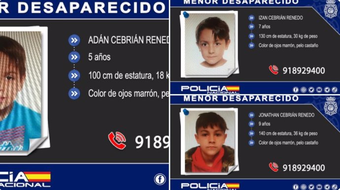 FCSE piden colaboración ciudadana para hallar a los tres niños cuya madre se llevó sin permiso de un centro de menores