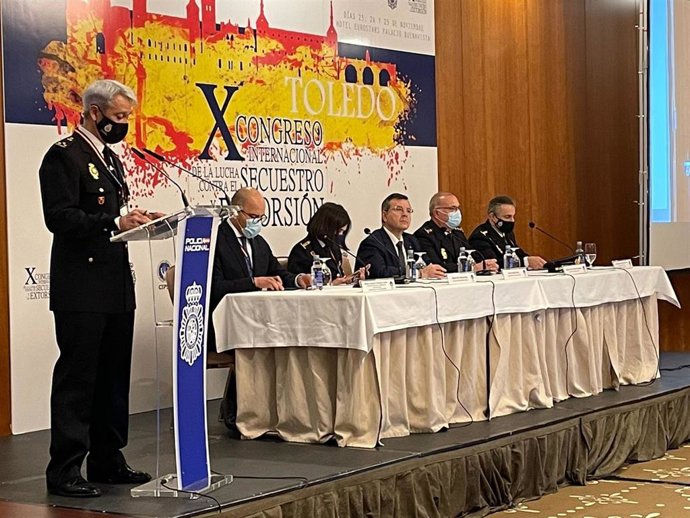 El subdelegado del Gobierno inaugura el X Congreso Internacional de la lucha contra el secuestro y la extorsión que reúne en Toledo especialistas de más de 25 países.